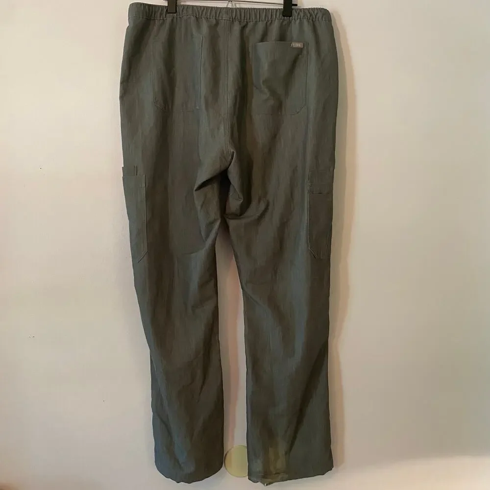 FIGS Graphite Gray Cairo Cargo Scrub Pants Uniform Nurse Doctor Men's size XXL